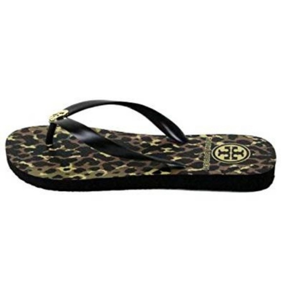 tory burch cheetah flip flops
